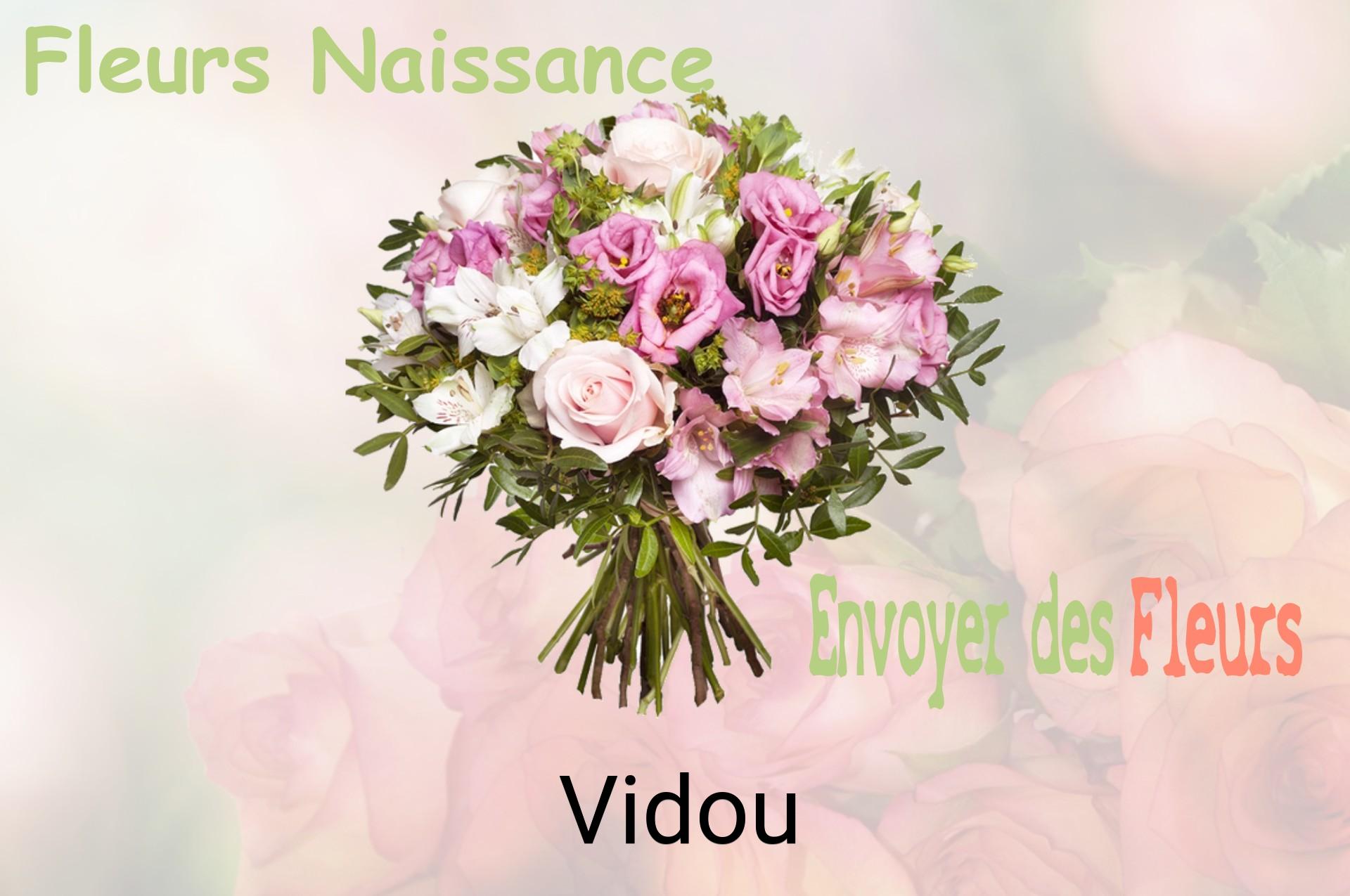 Bouquet de fleurs de naissance livré à Vidou
